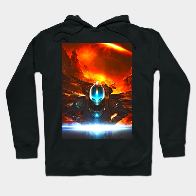 Human/Alien War - Plan the Last Stand - AI Generated Sci Fi Concept Art - Hoodie by AfroMatic